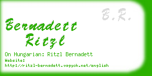 bernadett ritzl business card